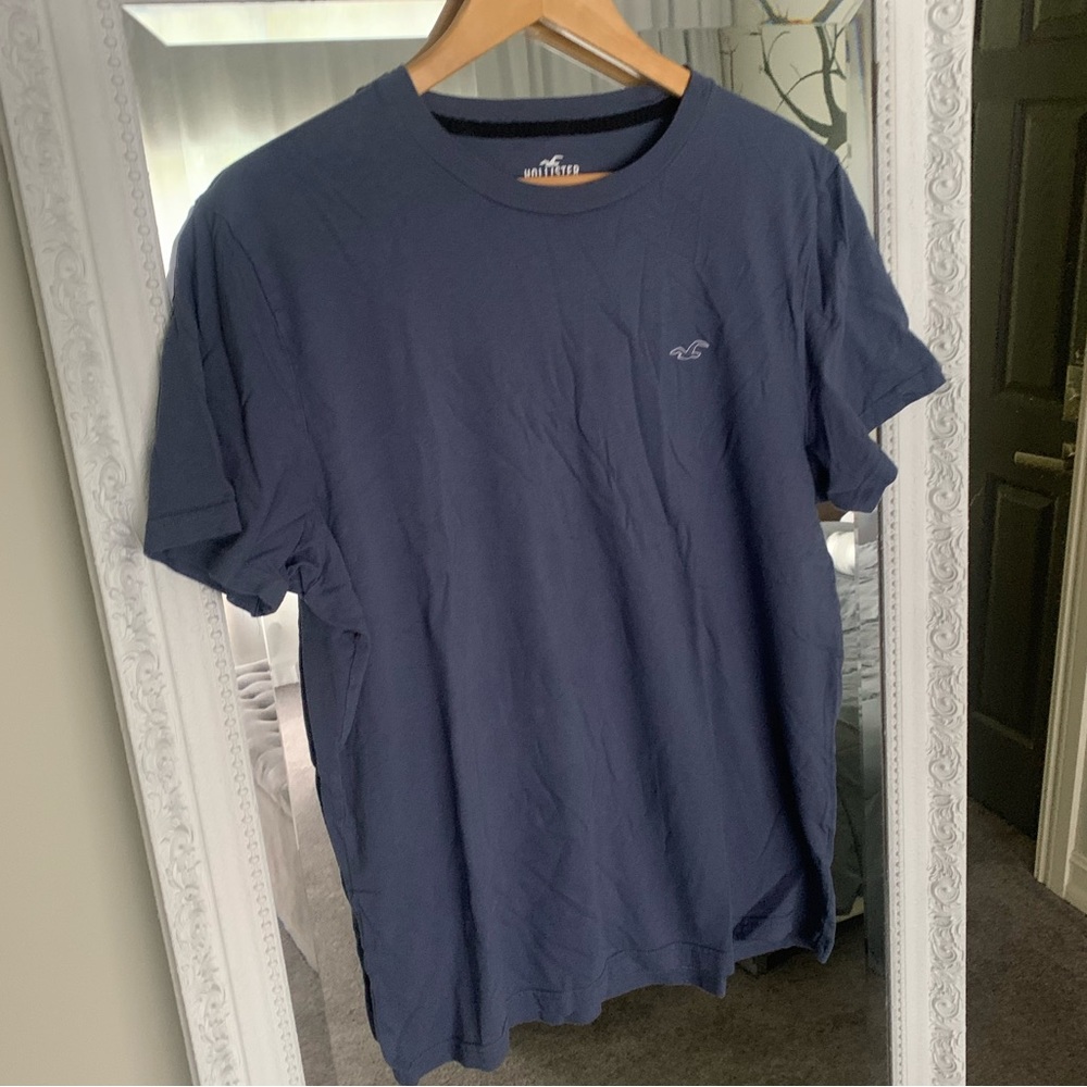 Blue Plain T-shirt • Hollister • XL
